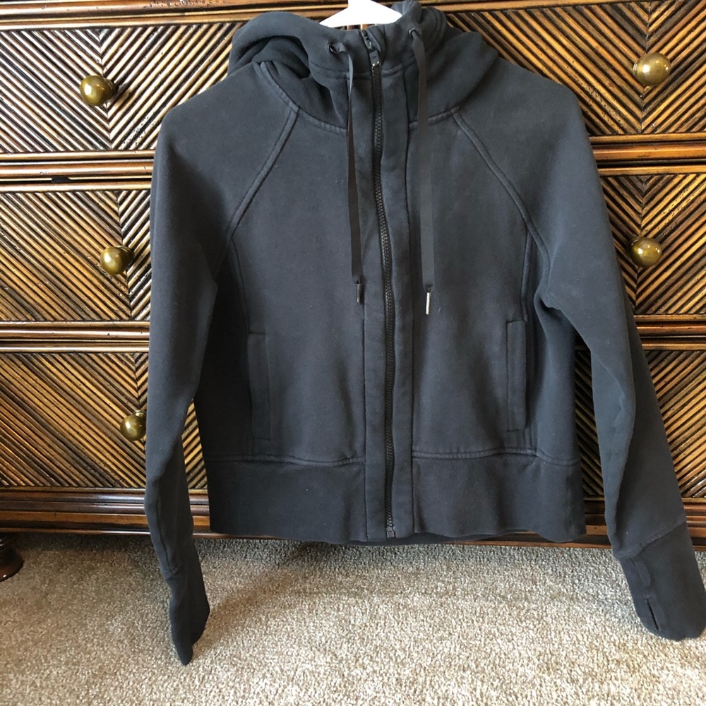 Zip up black hoodie